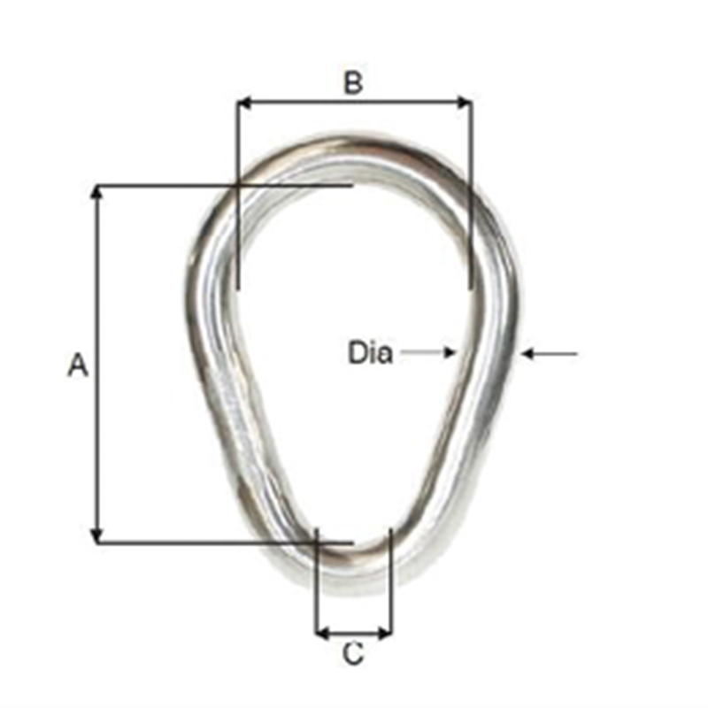 Image of Welded Stainless Steel Pear Link